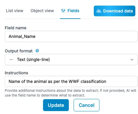 PDF Summarization A screen capture of parseur chat