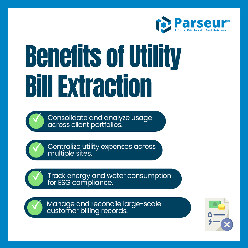 Benefits of Utility Bill Extraction A screen capture of utility bill