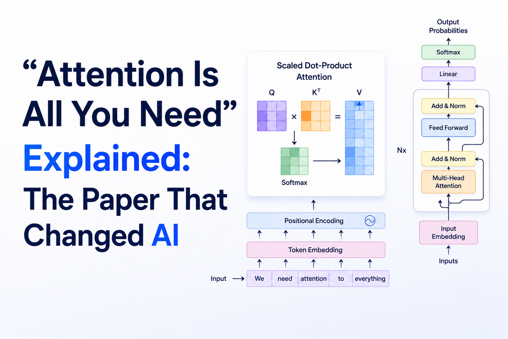 Cover image for Attention Is All You Need Explained - The Paper That Changed AI