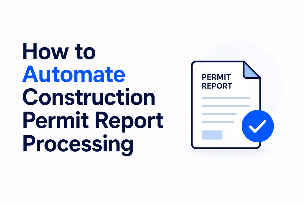 Cover image for How to Automate Construction Permit Report Processing