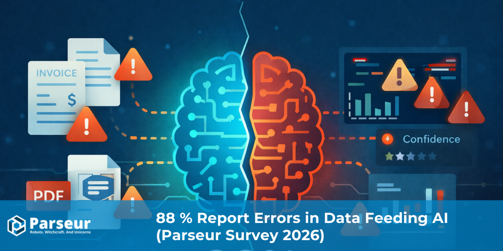 Cover image for 88% Report Errors in Data Feeding AI (Parseur Survey 2026)