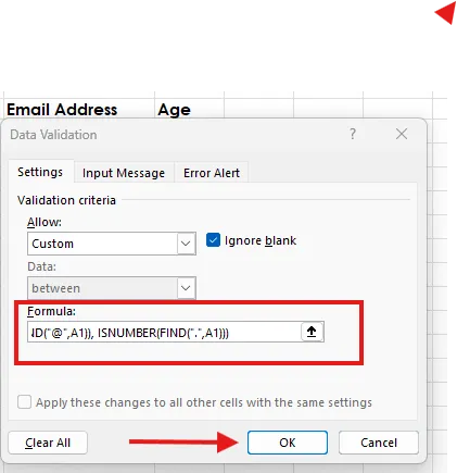 Enter the formula A screen capture of Excel