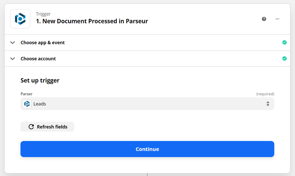 Choose your Parseur mailbox