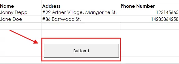 Execute macro A screen capture of Excel
