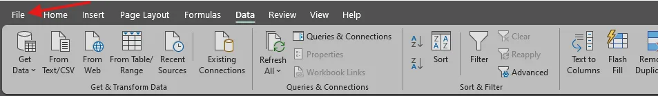 Customize ribbon A screen capture of Excel