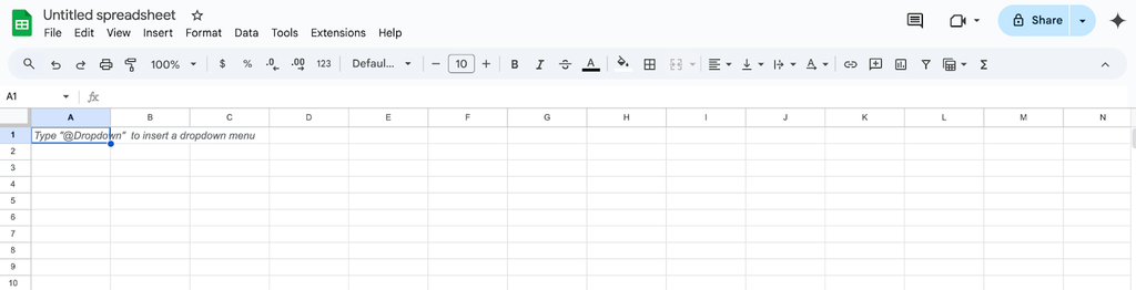 Google Sheets A screen capture of the Google Sheets