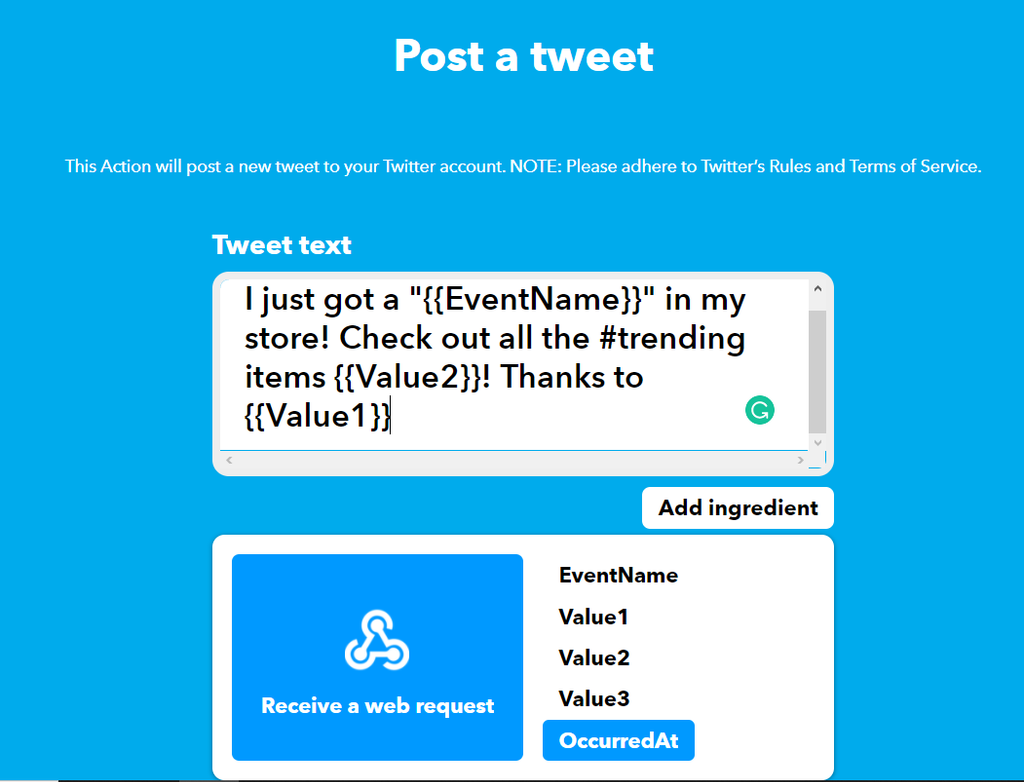 Customize your tweet