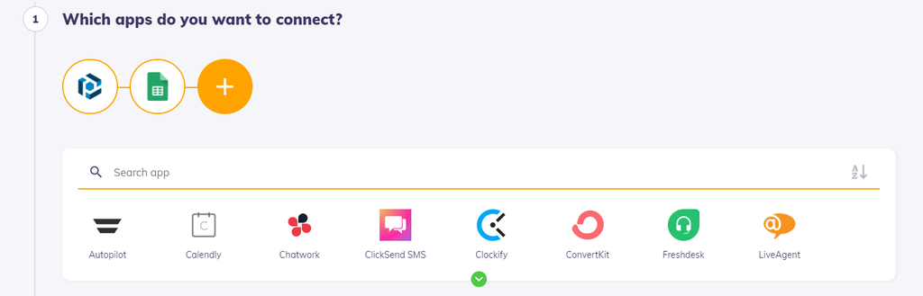 Choose Parseur and Google sheets