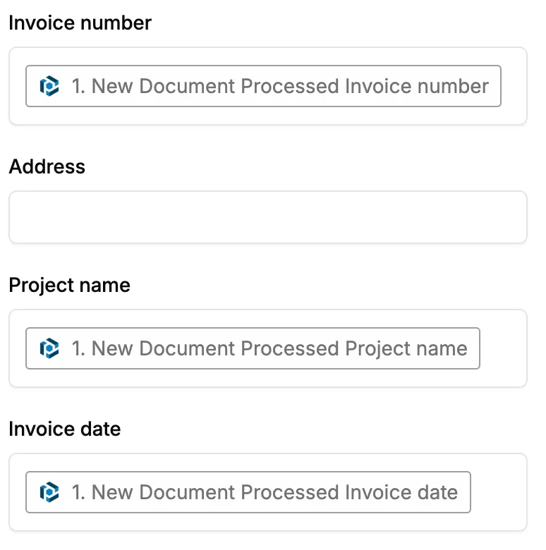 Mapping Parseur extracted fields to Google Sheets columns in ActivePieces