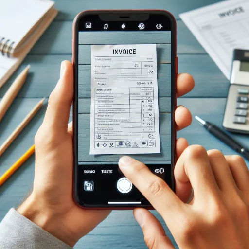 Picture of an invoice taken from a smartphone A screen capture of an invoice taken from a smartphone