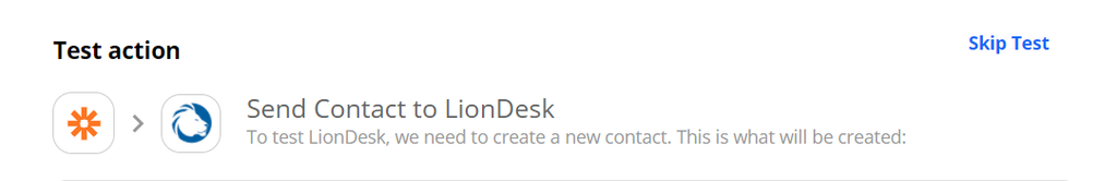 Send a test trigger to LionDesk 向 LionDesk 发送测试触发