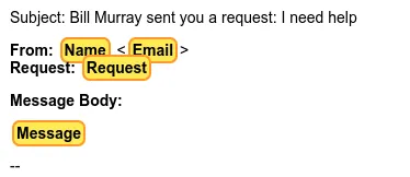 This is the template you created in Parseur A screen capture of request template