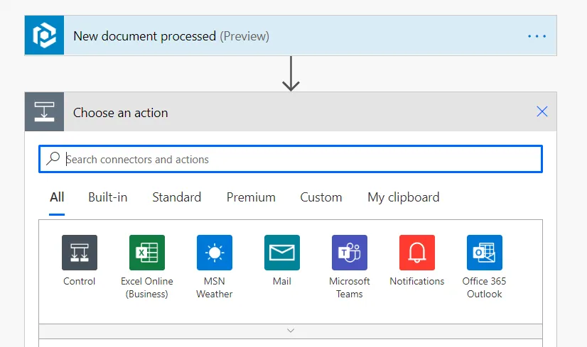 Send parsed data via automated flows to Excel Online