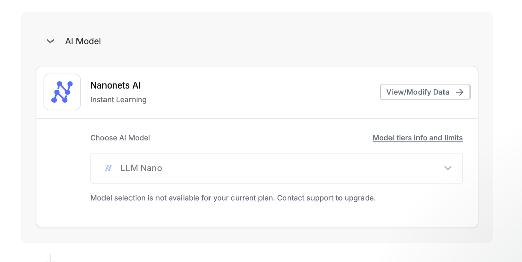 Nanonets AI A screen capture of nanonets ai