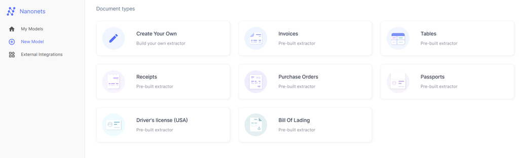 Nanonets: Best for high volume invoices extraction in English A screen capture of Nanonets
