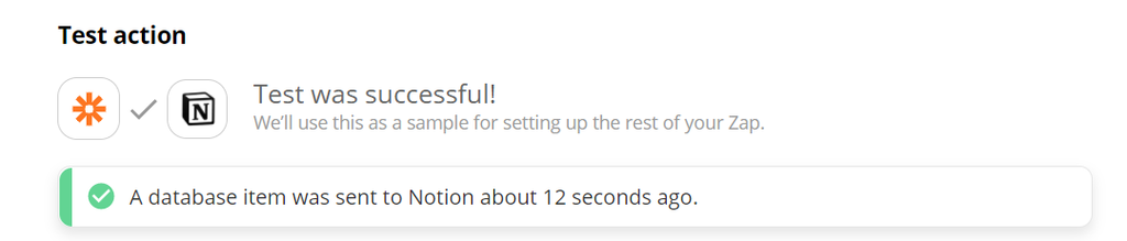 Test from Zapier was successful