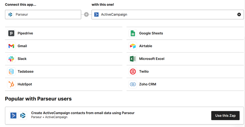 Search for active campaign A screen capture of active campaign