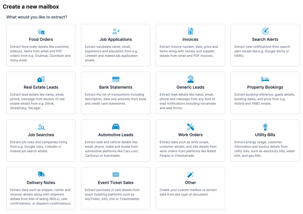We now have 14 predefined mailbox types to choose from A screen capture of predefined mailbox