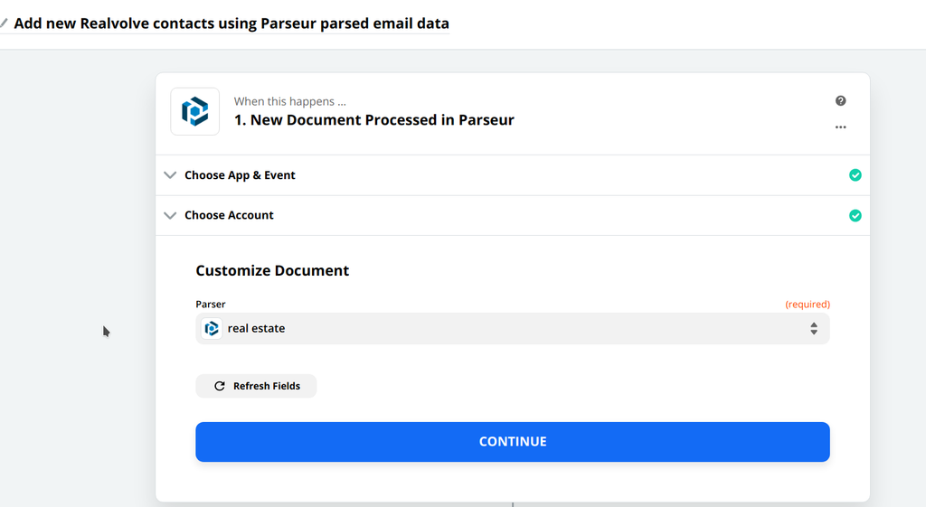 Select Parseur mailbox