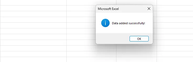 Run the script A screen capture of Excel
