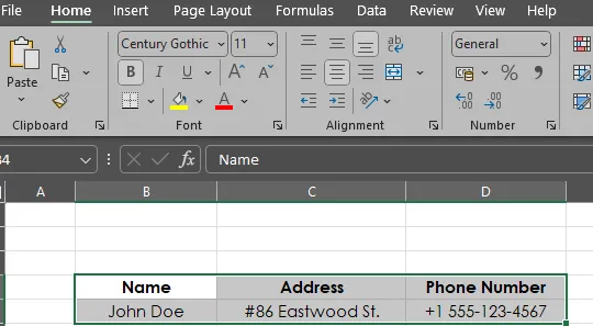 Select your data range A screen capture of Excel