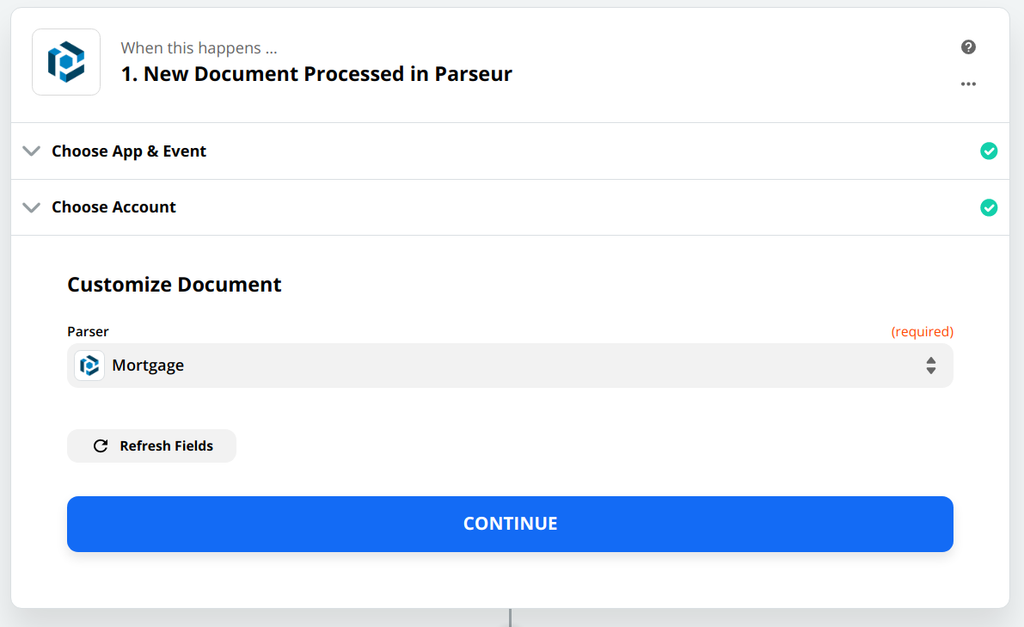Choose your Parseur mailbox