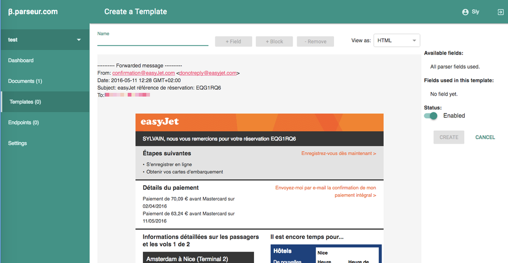 Template editor v0 in 2016, this version never made it to the public eye A screen capture of template editor