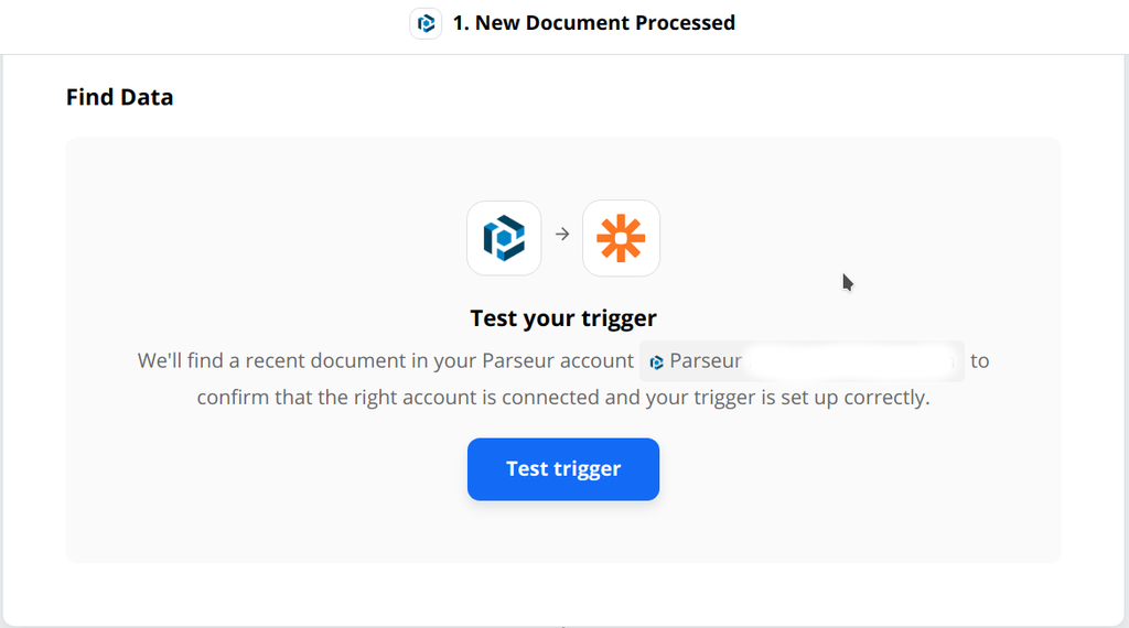 Zapier will test your trigger...