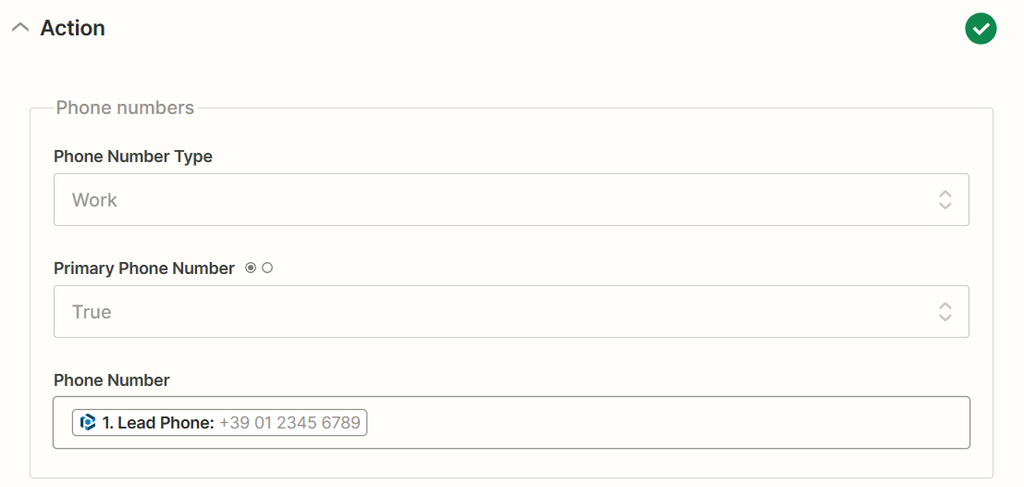 Customize contact using parsed data