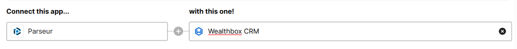 Click on "Zapier" and "wealthbox"