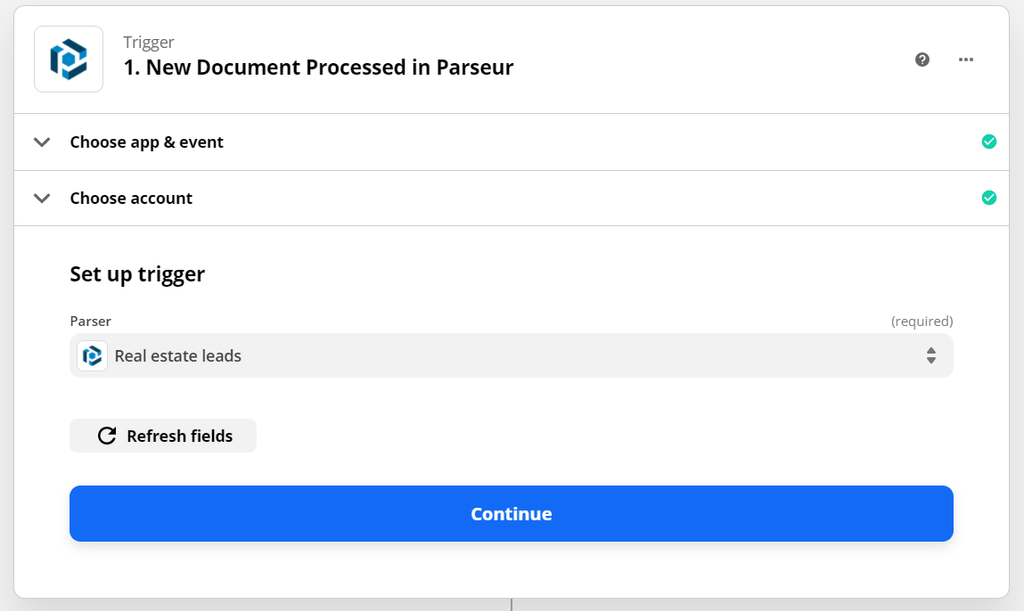 Select Parseur mailbox