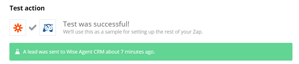 Turn the zap on to complete the integration